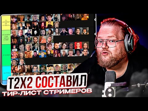 Видео: T2X2 СОСТАВИЛ ТИР-ЛИСТ СТРИМЕРОВ!
