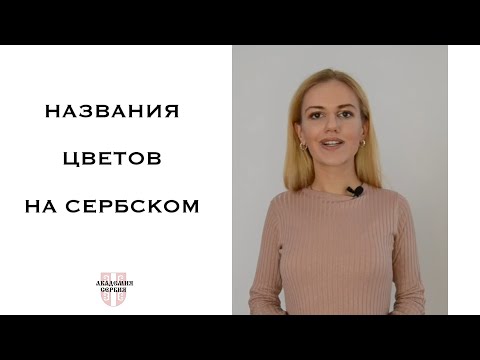Видео: Академия Сербия — сербский язык ❘ Названия цветов в сербском языке