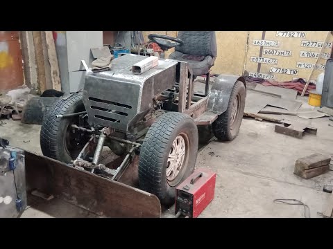 Видео: мини трактор,ремонт кабина мтз80