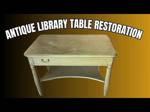 Видео: Реставрация старинного библиотечного стола. Раскрытие целостности массива дуба. Проект реставраци...