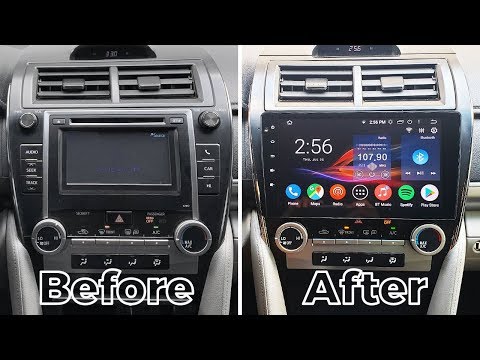 Видео: Toyota Camry 2012-2014 Android CarPlay 10.2'' стереосистема от GTA Car Kits
