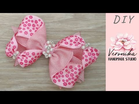 Видео: 🎀Нежный бантик из ленты 2,5 см МК🎀Hair bow of ribbon 2,5 cm DIY Tutorial🎀PAP Laço mini de fita №5