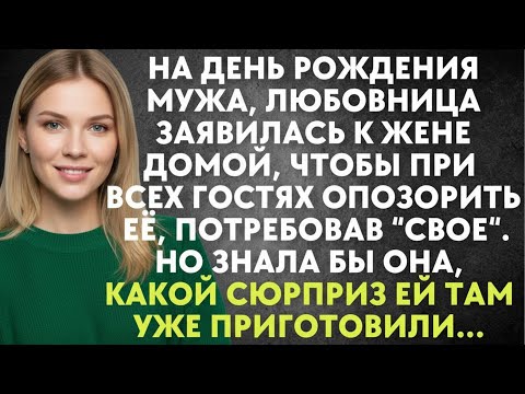 Видео: На день рождения мужа, любовница заявилась к жене домой, чтобы при всех опозорить её. Но знала бы…