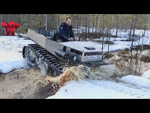 Видео: Самодельный Гусеничный Вездеход! Установка и Обкатка НОВОГО двигателя LONCIN 30 Л.С!