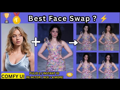 Видео: Лучшие модели замены лиц в ComfyUI — InstantID против Ace+ против PuLID против ReActor