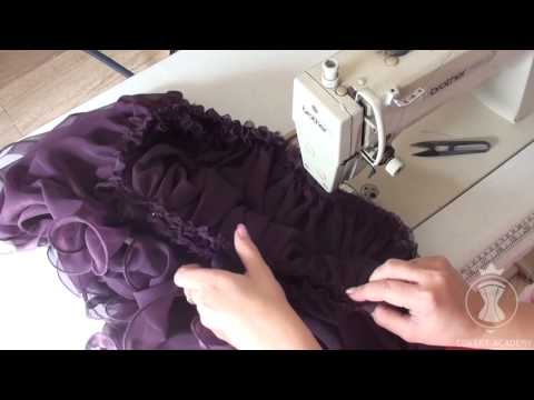 Видео: Как сшить мини-юбку из шифона. Часть 4.
