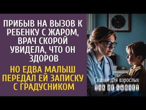 Видео: Прибыв на вызов к ребенку с жаром, врач увидела, что он здоров… Но едва малыш передал ей записку