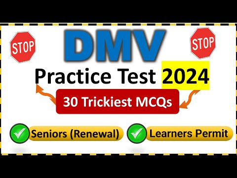 Видео: Практический тест DMV 2024 — ответы на 30 самых каверзных вопросов MCQ