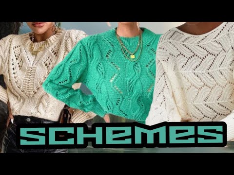 Видео: Роскошные свитеры, джемперы + схемы вязания. Luxurious sweaters, jumpers + knitting patterns.
