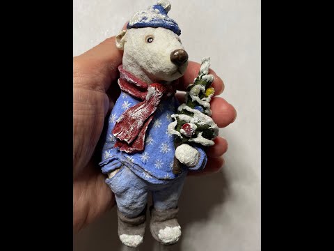 Видео: МК ватная игрушка "Мишаня" (Часть 4А). DIY cotton wool toy "Bear" (Part 4A)