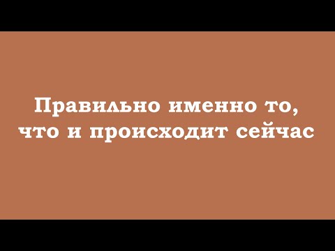 Видео: Правильно именно то, что и происходит сейчас