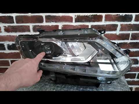 Видео: Ниссан Х Трейл Т32 Nissan X Trail T32 Фара передняя линзованная диодная Led ксенон новый оригинал
