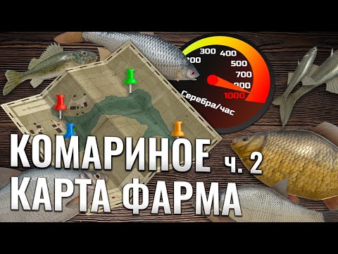 Видео: КАРТА ФАРМА СЕРЕБРА ● Комариное часть 2 ● Русская Рыбалка 4