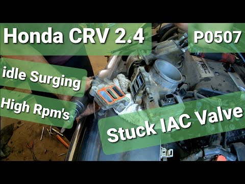 Видео: Honda Crv Idle Surgeing Fix P0507 Высокий холостой ход IAC Valve
