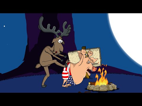 Видео: Анекдот про зверей. Как Лось Свину Палку кинул. Мультанекдот
