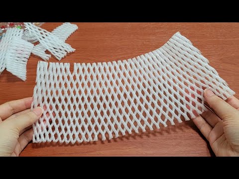 Видео: Замечательный! Смотри, что я сделал с сетками от фруктовых оберток, которые нашел в мусорке. 2 DIY