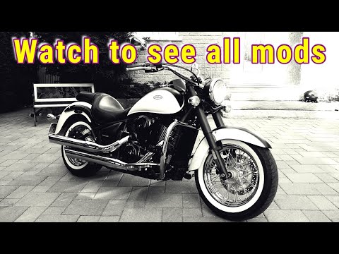 Видео: Модернизации и модификации Kawasaki Vulcan 900 для безопасности и комфорта