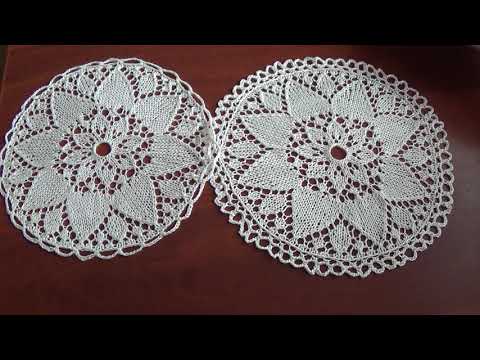 Видео: Салфетка маленькая спицами.