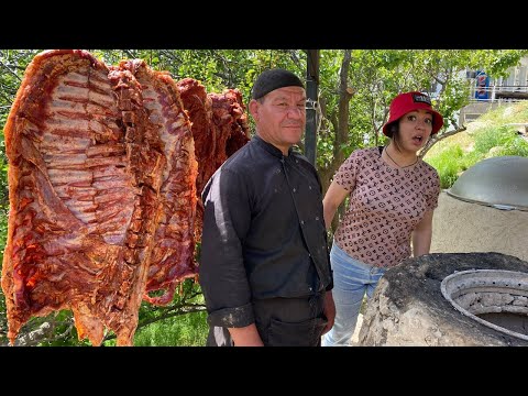 Видео: Uzbekistan. Как готовят тандыр-гушт и хасип в горах. Перевал Китаб. Ифтар у Ибрат ака