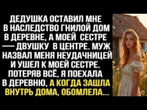 Видео: Дедушка оставил мне в наследство гнилой дом в деревне, а когда я зашла внутрь дома, обомлела...