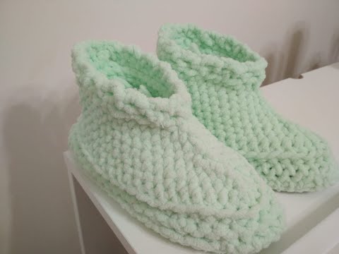Видео: Сапожки из пряжи Ализе пуффи файн