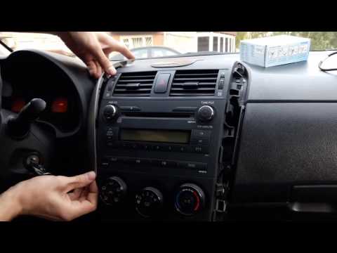 Видео: Toyota Corolla. Снятие магнитолы и Установка USB адаптера YATOUR .