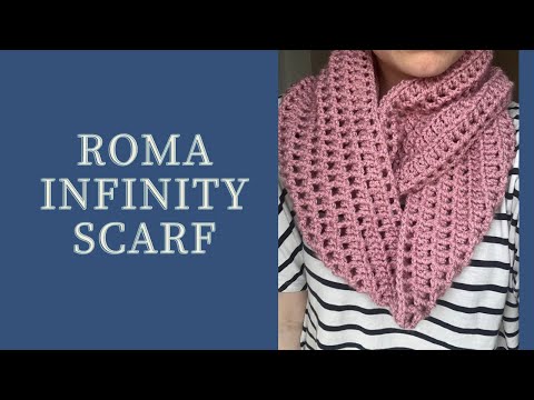 Видео: Узор для вязания крючком шарфа Roma Infinity