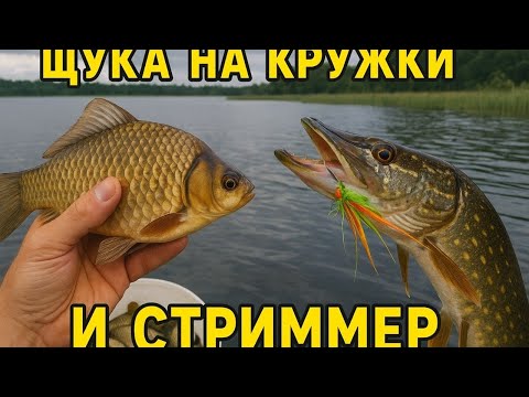 Видео: Две снасти – два способа ловли щуки! Кружки и стриммер в деле