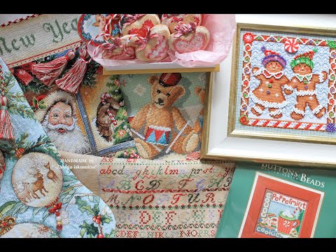 Видео: 35.🖼️Готовые работы Joyeux Noël от Blackbird Designs,Ginger Friends от Mill Hill,сапоги Dimensions