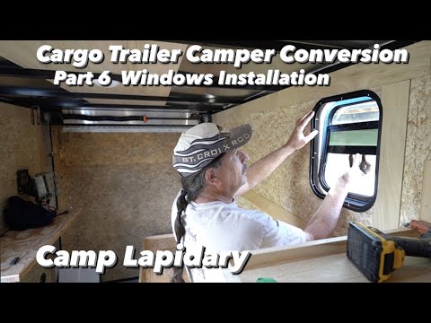 Видео: Сборка грузового прицепа-кемпера 6x10 / Часть 6 / Установка окон