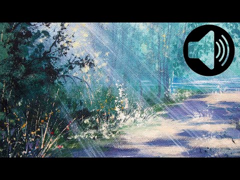 Видео: ver.2.0 / С комментариями акрилом рисуем солнечный свет  / Акрил /Acrylic Painting /Живопись