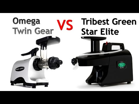Видео: Соковыжималка Omega Twin Gear Juicer TWN32 против Tribest Green Star Elite