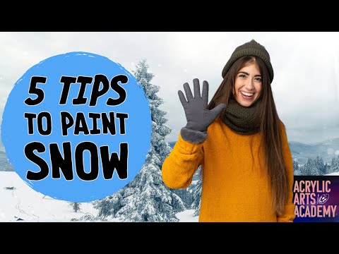Видео: Как нарисовать снег акриловыми красками: 5 советов и приемов