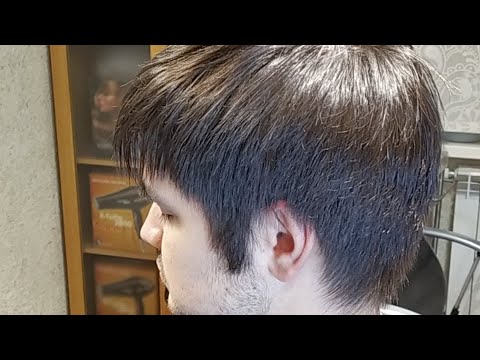 Видео: Стрижка мужская машинкой , стрижка в прямом эфире. круглая форма men's haircut