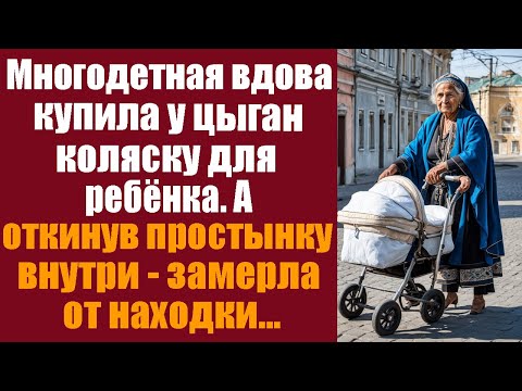 Видео: Многодетная вдова купила у цыган коляску для ребенка. А откинув простынку внутри -замерла от находки