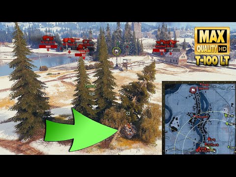 Видео: Т-100 ЛТ: Страшные ситуации со счастливым концом - World of Tanks
