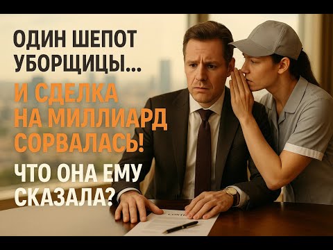 Видео: Миллиардер уже тянулся к ручке, но тихий шепот уборщицы остановил сделку всей его жизни