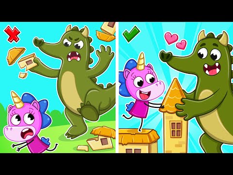 Видео: Страшный vs Милый Дракон | Большой Монстр Разрушил Мой Дом 🐉🏰 | Крошка Мими🦄