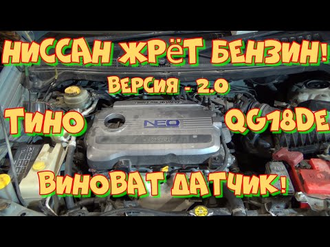 Видео: НИССАН ЖРЁТ БЕНЗИН - 2.0! Ниссан Тино QG18DE диагностика.  Разгадка китайского ДМРВ.