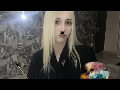 Видео: Асмр на немецком/про художник нарисует твой портрет