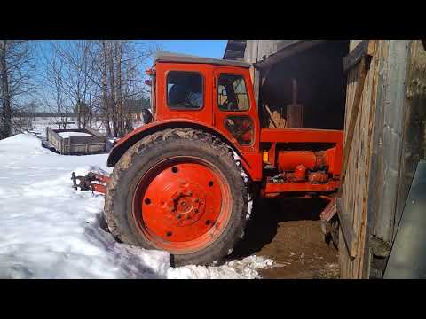 Видео: Запуск и выезд т-40 после зимы
