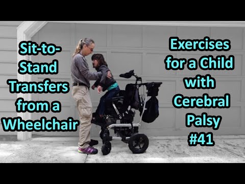 Видео: # 41: Переход из положения сидя в кресло-коляску: упражнения для ребенка с церебральным параличом