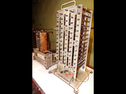 Видео: Большая вертикальная катушка из 64 ферритовых стержней приемник прямого усиления