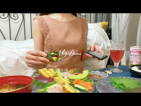 Видео: Готовить еду и наслаждаться Олимпиадой дома ночью ｜ Суши, скрученные вручную