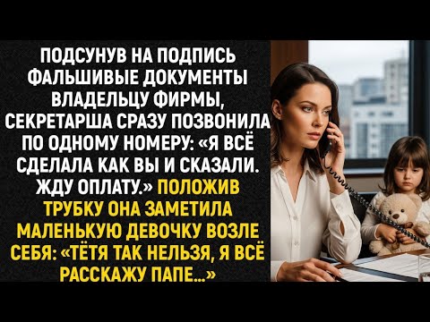 Видео: Подсунув на подпись фальшивые документы владельцу фирмы, секретарша сразу позвонила...