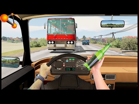 Видео: СЕЛ ПЬЯНЫЙ ЗА РУЛЬ! Попал В ДТП! - BeamNg Drive
