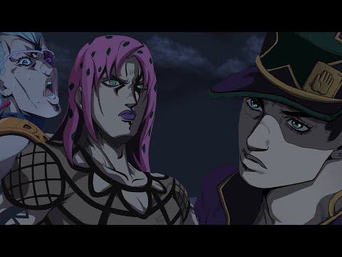 Видео: Джотаро пришел на помощь Польнареффу против Дьяволо (1 часть)