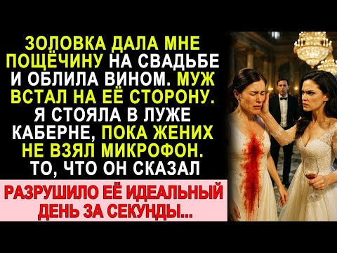 Видео: Золовка Дала Мне Пощёчину На Свадьбе И Облила Вином — Но Жених Взял Микрофон И Разрушил Её День