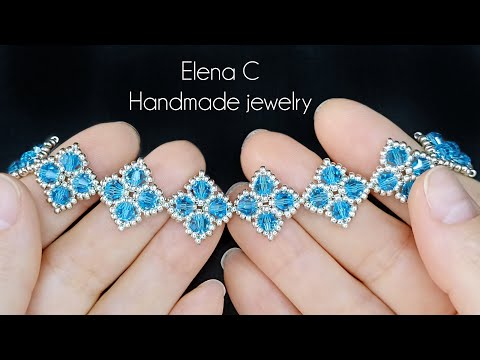 Видео: Beaded Bracelet Tutorial Beautiful Jewelry HandMade Нежный Браслет из бисера и бусин Мастер Класс