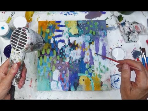Видео: Абстрактное искусство: создание отметок и наслоение | Betty Franks Art
